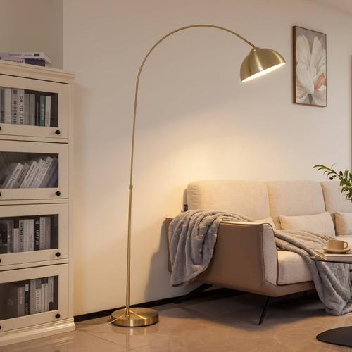 Bogenlampe Lennart Lindby, messing / gold, für Wohn- / Esszimmer, Metall, Modern, Stehlampe