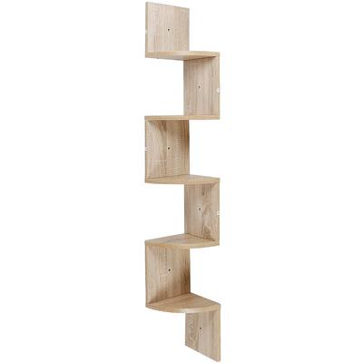 Haloyo - Eckregal Bücherregal Hängeregal Wandregal Regal Zickzackregal Bücherregal design holz Farbe Image