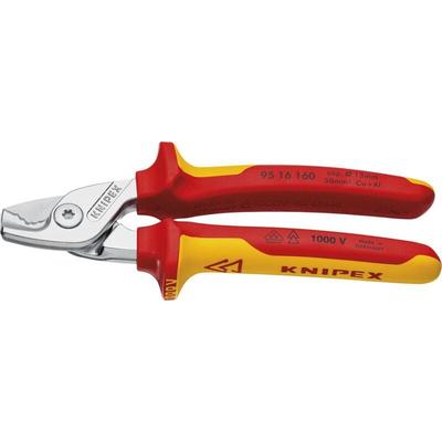 KNIPEX 95 16 160 StepCut Kabelschere isoliert Mehrko. VDE verchr. 160 mm