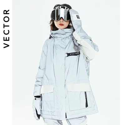 VECTOR – combinaison de Ski chaude à capuche pour homme et femme imperméable coupe-vent