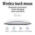 Magic arc touch – souris sans fil Bluetooth 5.0 1600 dpi rechargeable ultra fine pour ordinateur