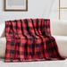 Fleece Throw Blanket, Buffalo Plaid Flannel Throw Blanket