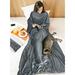 Wearable Blanket with Sleeves for Adult Women Men Throw Blanket