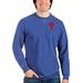 Men's Antigua Heathered Royal Philadelphia Phillies Reward Crewneck Pullover Sweatshirt