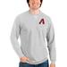 Men's Antigua Heathered Gray Arizona Diamondbacks Reward Crewneck Pullover Sweatshirt