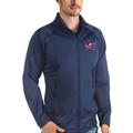 Men's Antigua Navy Columbus Blue Jackets Links Full-Zip Golf Jacket