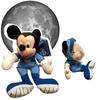 Disney Toys | Astronaut Mickey Mouse Stuffed Animal Bean Bag Toy Disney Discoveryland New Rare | Color: Blue/Red | Size: Osbb