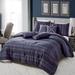 POLLY 7PC COMFORTER SET in Purple (Queen) - Elight Home J 22161V PURPLE Q