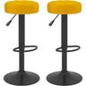 Vidaxl - Tabourets de bar 2 pcs Jaune moutarde Velours jaune moutarde