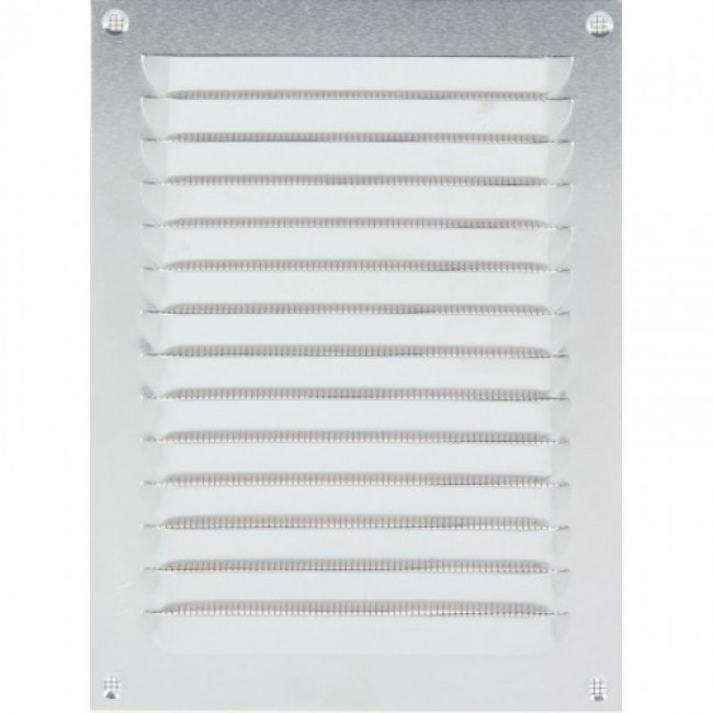 Grille estampée 436 largeur 400 mm hauteur 400 mm anodisé argent RENSON 16266