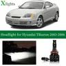 Xlights pour Hyundai Coupe Tiburon 2003 2004 2005 2006 Ampoule de phare LED Feux de route bas Feu de