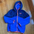 Under Armour Jackets & Coats | Kids Under Armour Cologear Fleece Jacket | Color: Blue/Orange | Size: Mb