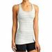 Athleta Tops | Athleta Rev Up Athletic Racerback Tank Top Seamless Stripe Built In Bra | Color: Gray/Silver | Size: L