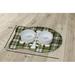 e by design Snow Flake Pet Feeding Placemat in Green | 0.5 H x 19 W x 14 D in | Wayfair PMFHG955GR9WH1