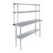 Amgood Stainless Steel Top Workbench w/ 2 Tier Shelf Metal | 67 H x 60 W x 18 D in | Wayfair AMG WT-1860+DOS-1260