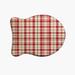 e by design Plaid Fish Shape Pet Feeding Placemat in Red | 0.5 H x 19 W x 14 D in | Wayfair PMFHG1351IV6RE9