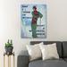 Trinx Girl Skiing In Snow - & I Think To Myself What A Wonderful World Gallery Wrapped Canvas - Sport Illustration Decor | Wayfair