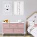 Rebrilliant Brinser 5 Drawer 39.5" W Dresser Wood in Pink | 24.62 H x 39.5 W x 11.87 D in | Wayfair 607CFBC187B2435386D5802D9B67833B