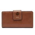 Women's Fossil Brown Colorado State Rams Leather Logan RFID Tab Clutch