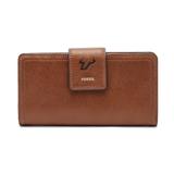 Women's Fossil Brown South Florida Bulls Leather Logan RFID Tab Clutch