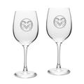 Colorado State Rams 2-Piece 16oz. Traditional White Wine Glass Set