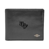 Men's Fossil Black UCF Knights Leather Ryan RFID Flip ID Bifold Wallet