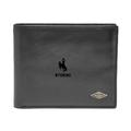 Men's Fossil Black Wyoming Cowboys Leather Ryan RFID Flip ID Bifold Wallet