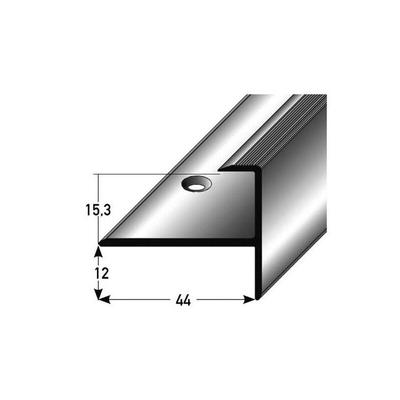 Einschubprofil 'Stirling', mit Nase für Parkett, 15,3 mm Einfasshöhe, Aluminium eloxiert,