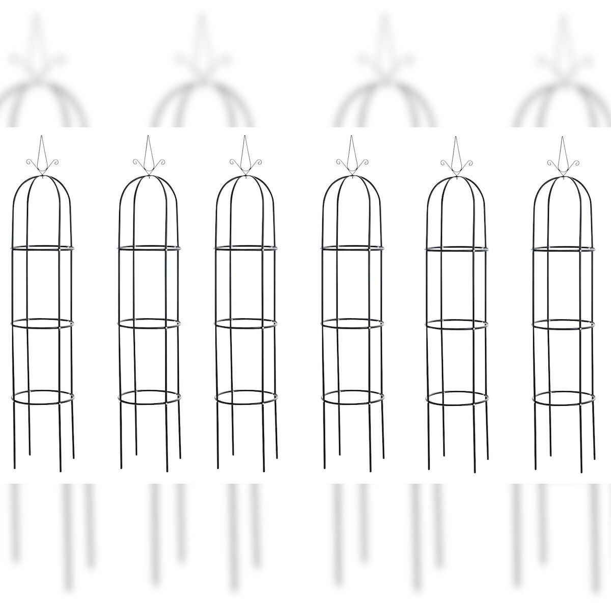 CLP Rosensäule Romantika, Obelisk, Höhe 190 cm, Ø 38cm schwarz/6er Set Image