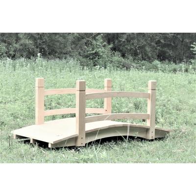 Coral Coast Harrison 4 ft Wood Garden Bridge by 4D Concepts in Natural