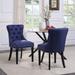 Princess Blue Velvet Accent Dining Chair, Set of 2 by 4D Concepts in Blue Black