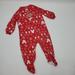 Disney Pajamas | Disney Mickey Mouse Christmas Fleece Jammies Onesie Front Zip Red New | Color: Red/White | Size: 18mb