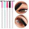 Baguettes de mascara 3D en cristal Végétde cils transparents brosses à cils en silicone micro