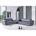 Contemporary Leather Upholstered 2 Piece Living Room Sofa Set