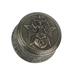 Baphomet With Pentagram Bronze Finished Round Trinket Box - 2.25 X 4 X 4 inches