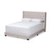 Brady Modern and Contemporary Light Grey Fabric Upholstered Bed