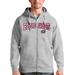 Men's Antigua Heathered Gray Columbus Blue Jackets Wordmark Victory Full-Zip Hoodie