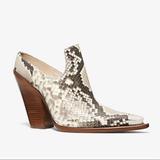 Michael Kors Shoes | 4x “Host Pick” Michael Kors Collection Python Embossed Leather Mule | Color: Cream | Size: 7