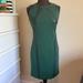 Anthropologie Dresses | Cluny For Anthropologie Emerald Green Dress With Vegan Leather Trim | Color: Green | Size: M