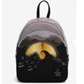 Disney Bags | Loungefly Disney Nightmare Before Christmas Golden Moon Spiral H Mini Backpack! | Color: Black/Gray | Size: Os