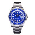 San Martin SN019G Diver Water Ghost Watches Sapphire Crystal Men Automatic Mechanical Watch Ceramic Bezel Date Wristwatch (Blue)