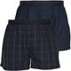 BOSS Mens 2P Boxer Shorts EW Two-Pack of Pyjama Shorts in Cotton poplin Dark Blue