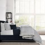 The Tailor's Bed Straie Standard Cotton Comforter Set Polyester/Polyfill/Cotton in Blue | Queen Comforter + 2 Pillow Shams | Wayfair
