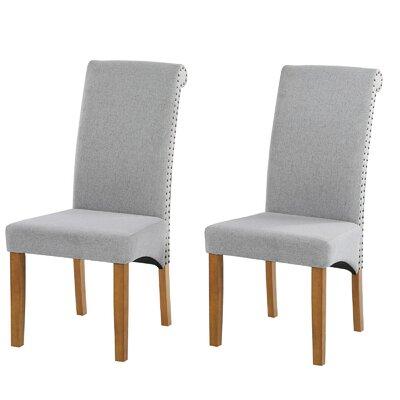 Canora Grey Chalone Linen Side Chair, Head Dining Chairs Gray