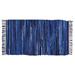 Blue 36 x 24 x 1 in Area Rug - Bungalow Rose Cotton Rag Rug 24"X36"- Multicolor Chindi Rug | 36 H x 24 W x 1 D in | Wayfair