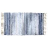 Blue 36 x 24 x 1 in Area Rug - Bungalow Rose Cotton Rag Rug 24"X36"- Multicolor Chindi Rug | 36 H x 24 W x 1 D in | Wayfair