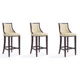 Manhattan Comfort Fifth Avenue 45 in. Walnut Beech Wood Bar Stool (Set of 3)