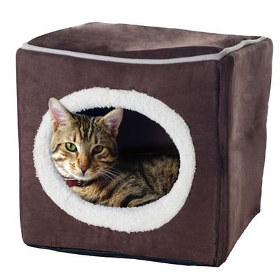 Pet Adobe Cozy Enclosed Cave Cube Pet Bed, 13" L X 13.5" W X 12" H, Medium