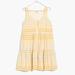 Madewell Dresses | Button-Front Tiered Mini Dress | Color: White/Yellow | Size: Xxs