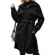 Freenfitmall Winter Faux Fur Coat Women Warm Teddy Bear Coat Ladies Fur Jacket Female Teddy Outwear Plush Overcoat Long Coat (E-Black,S)